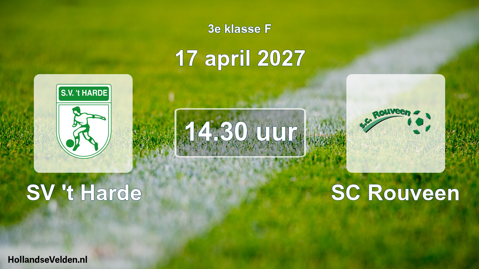 Geplande wedstrijd: SV 't Harde - SC Rouveen (17 april 2027)