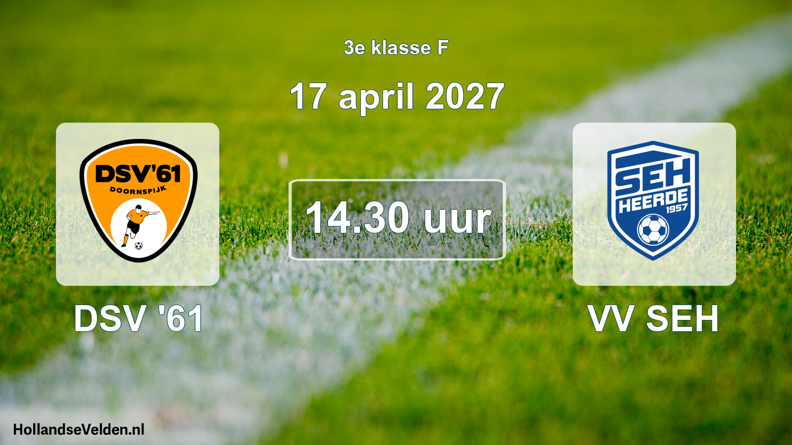 Geplande wedstrijd: DSV '61 - VV SEH (17 april 2027)