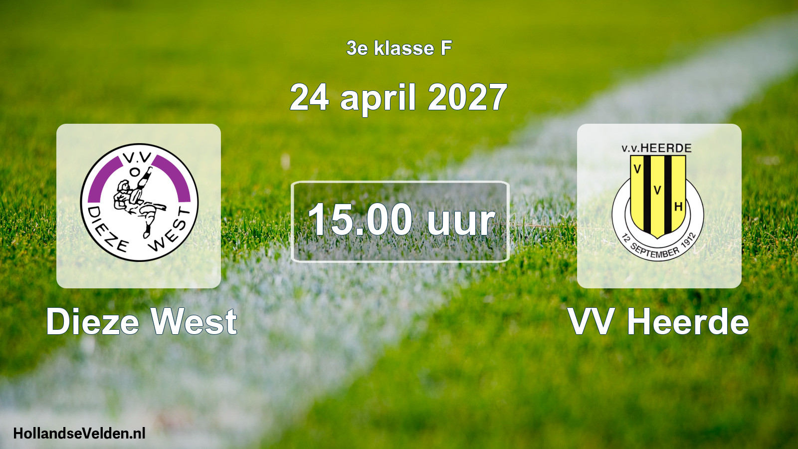 Geplande wedstrijd: Dieze West - VV Heerde (24 april 2027)