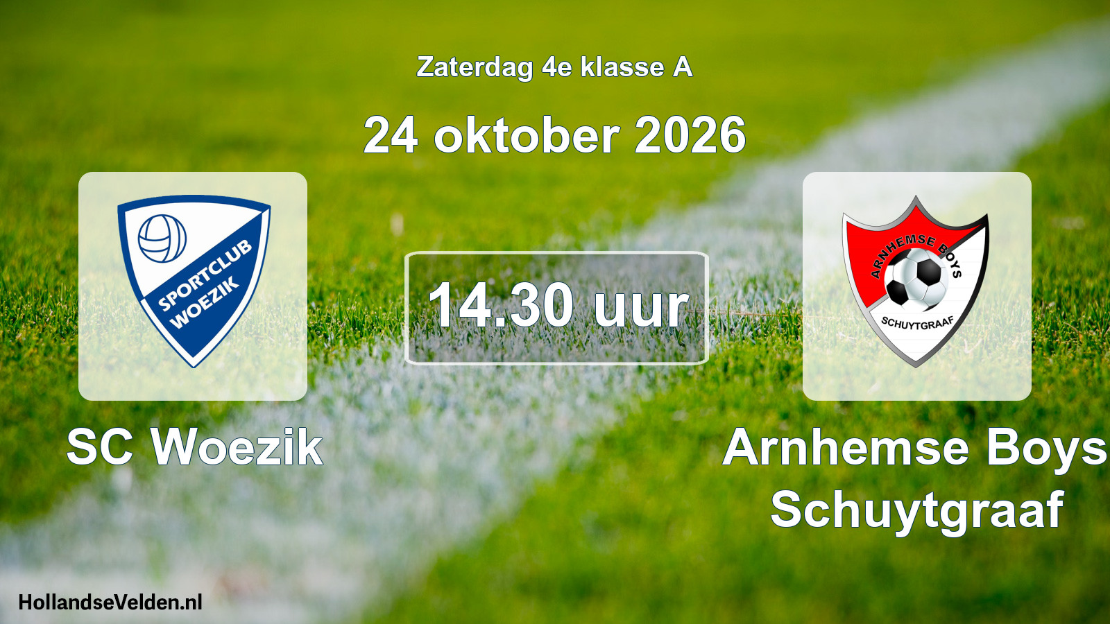 Scheduled Match: SC Woezik - Arnhemse Boys Schuytgraaf (24 October 2026)
