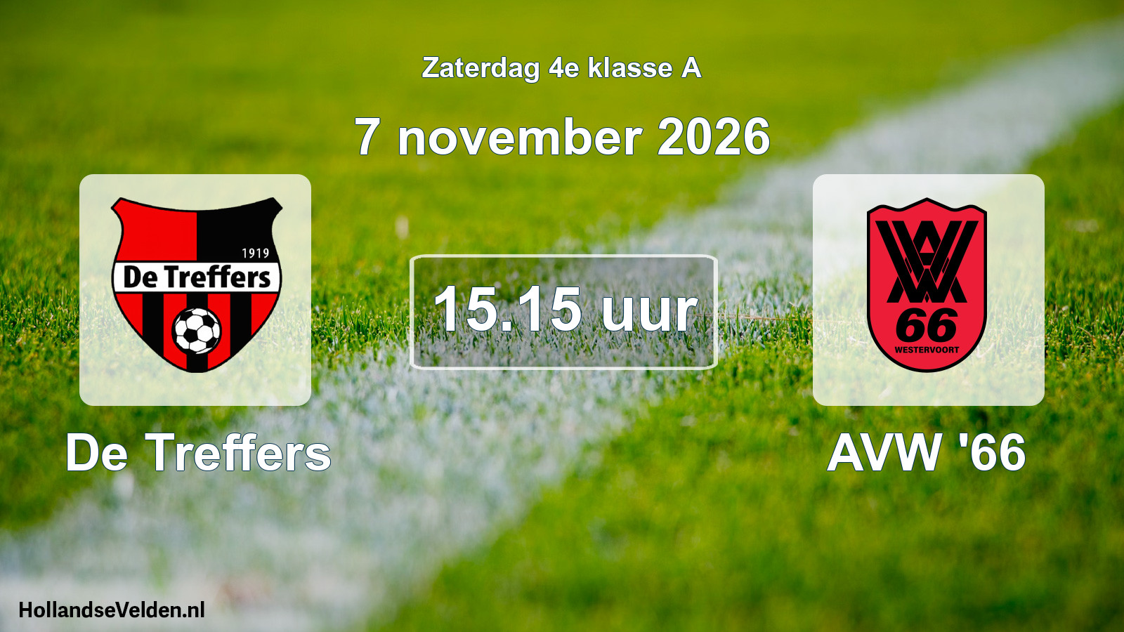Geplande wedstrijd: De Treffers - AVW '66 (7 november 2026)