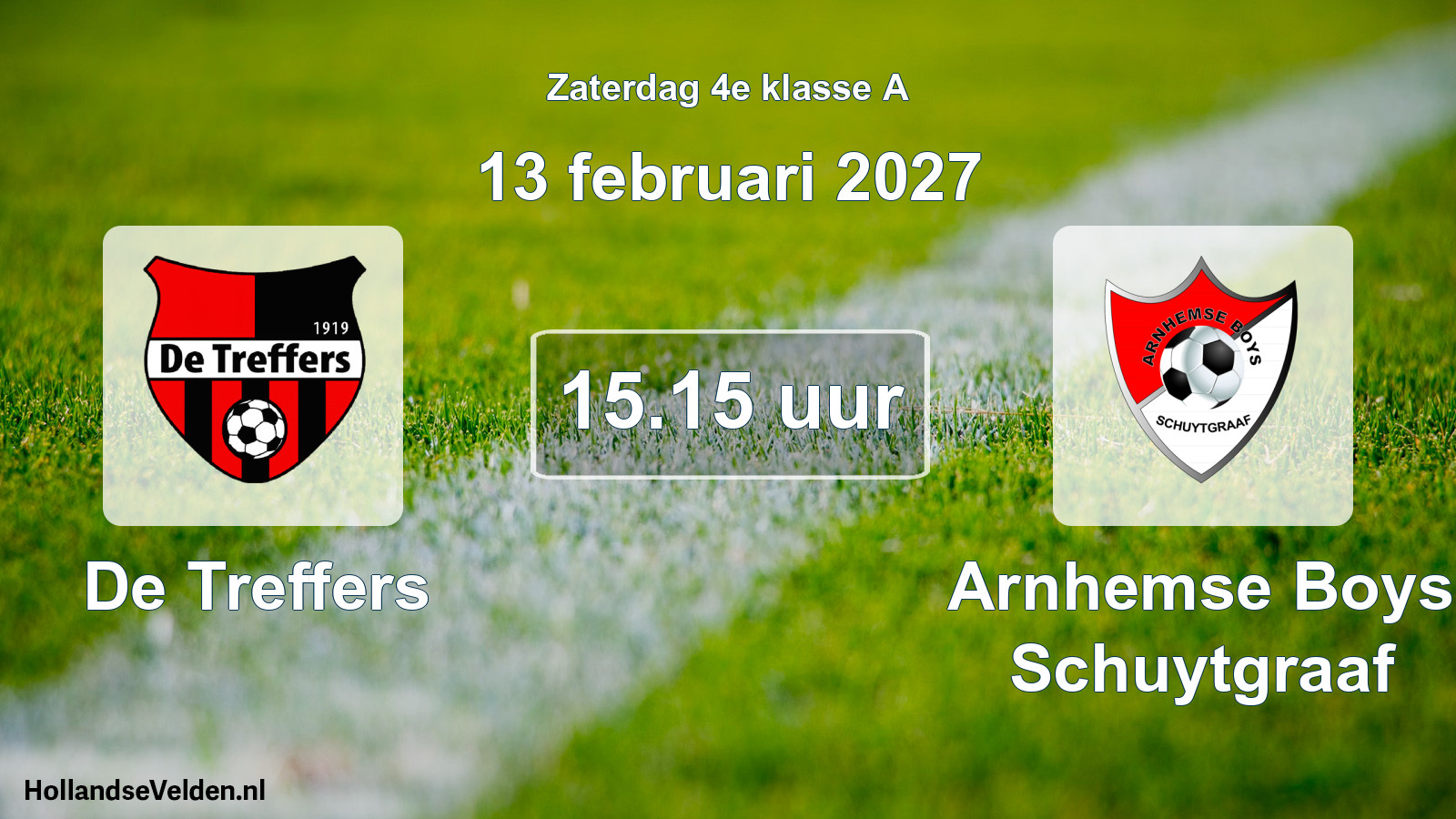Geplande wedstrijd: De Treffers - Arnhemse Boys Schuytgraaf (13 februari 2027)