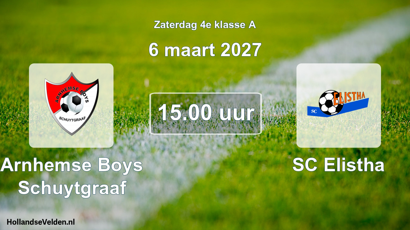 Scheduled Match: Arnhemse Boys Schuytgraaf - SC Elistha (6 March 2027)