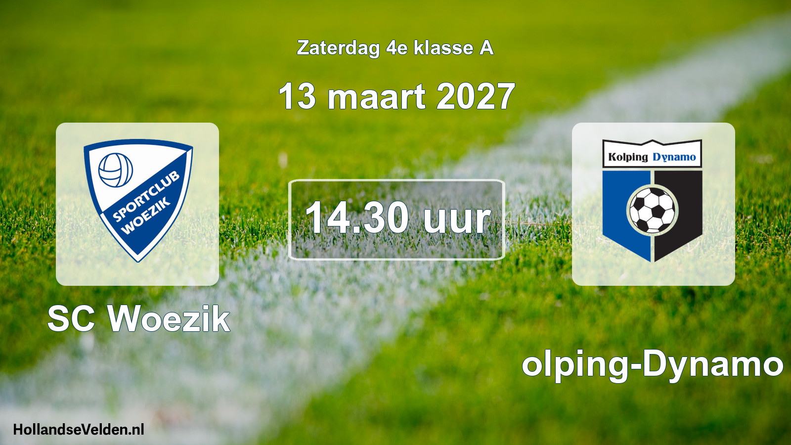 Geplande wedstrijd: SC Woezik - Kolping-Dynamo (13 maart 2027)