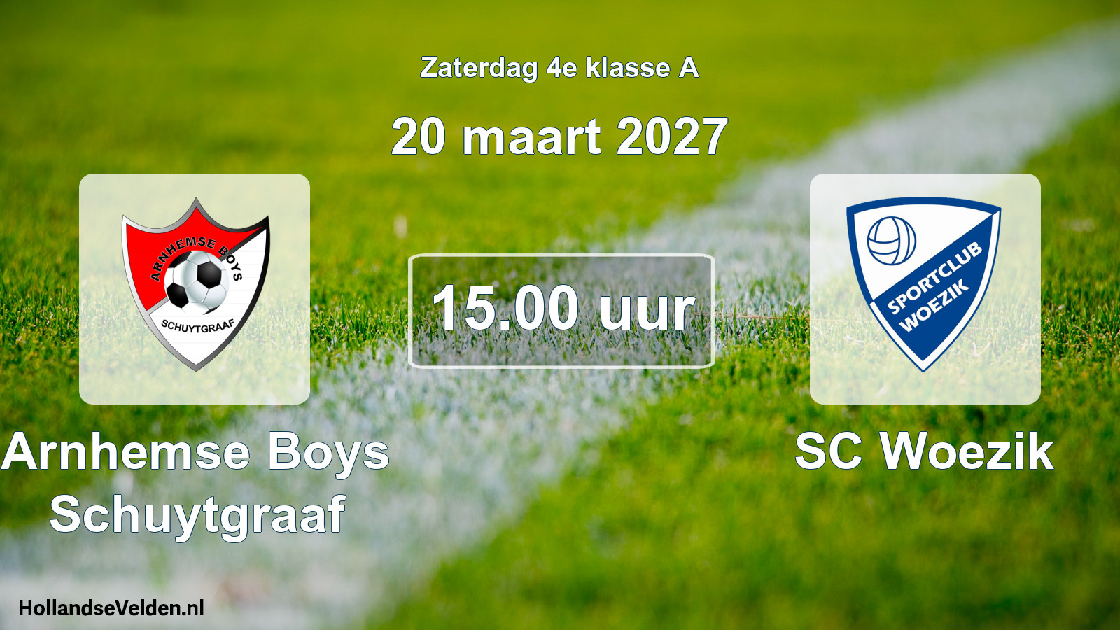 Geplande wedstrijd: Arnhemse Boys Schuytgraaf - SC Woezik (20 maart 2027)