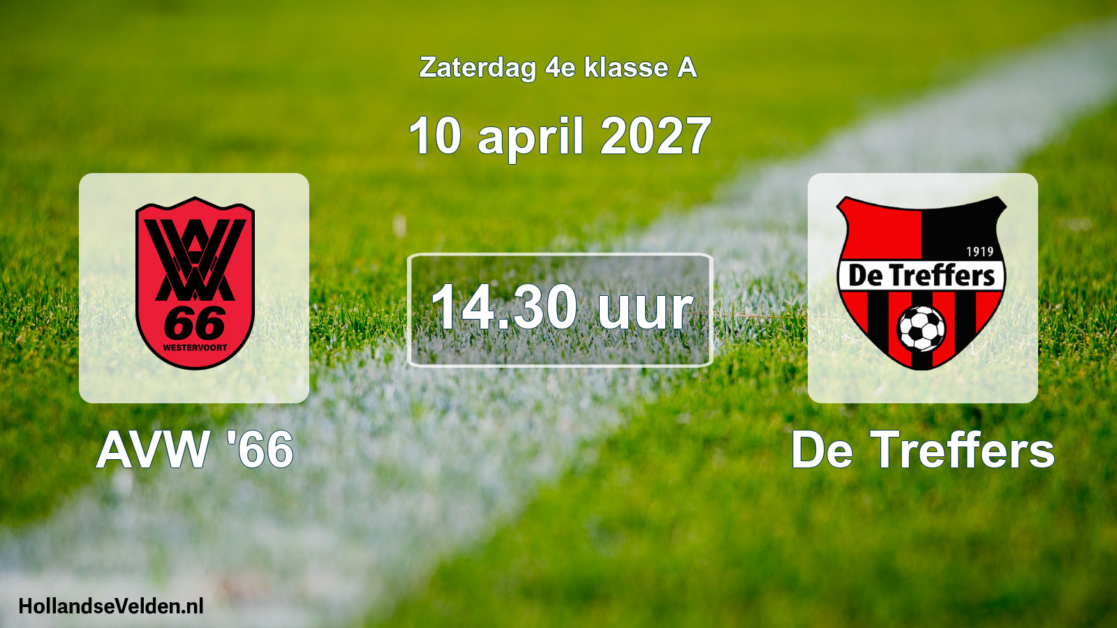 Geplande wedstrijd: AVW '66 - De Treffers (10 april 2027)