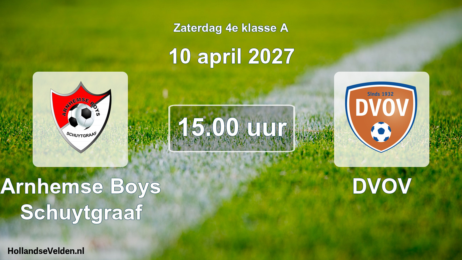 Scheduled Match: Arnhemse Boys Schuytgraaf - DVOV (10 April 2027)