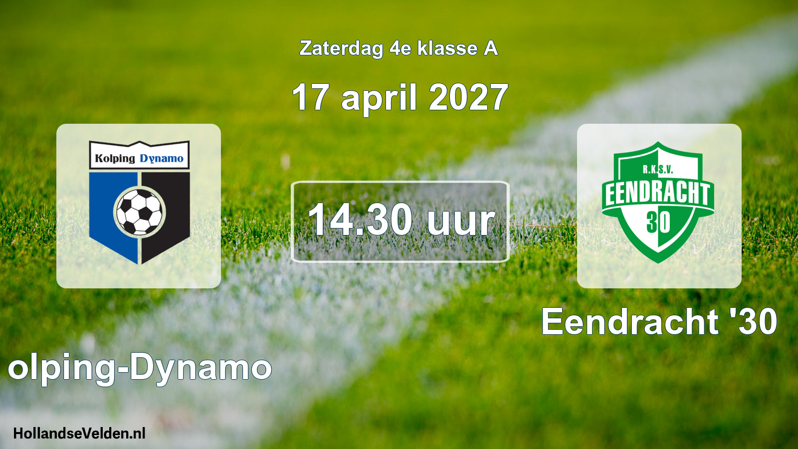 Geplande wedstrijd: Kolping-Dynamo - Eendracht '30 (17 april 2027)