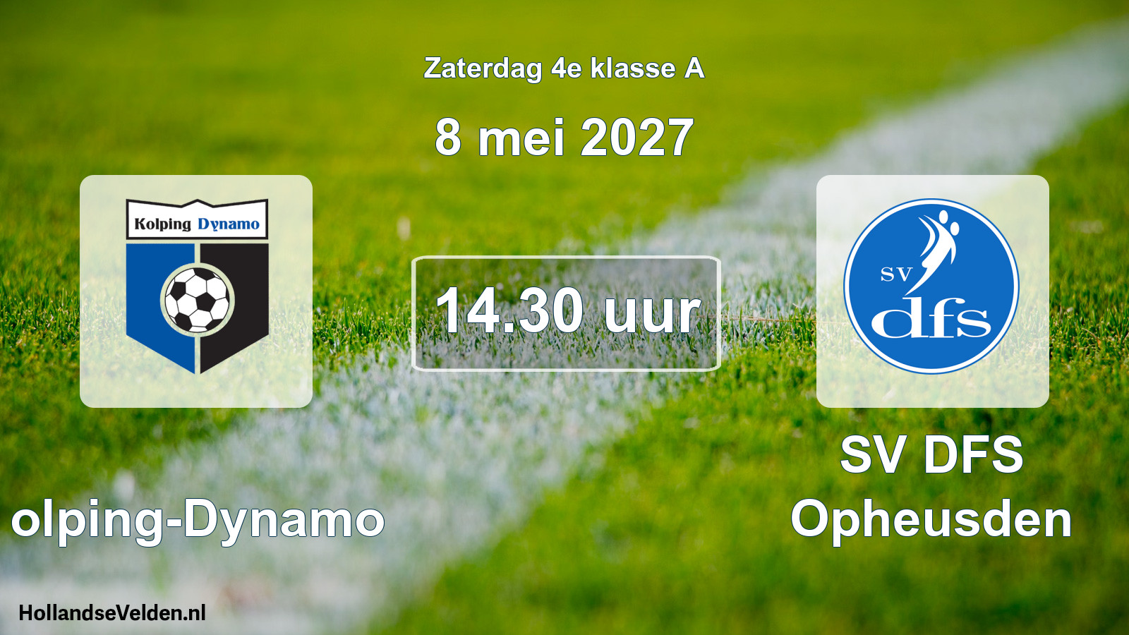 Geplande wedstrijd: Kolping-Dynamo - SV DFS Opheusden (8 mei 2027)