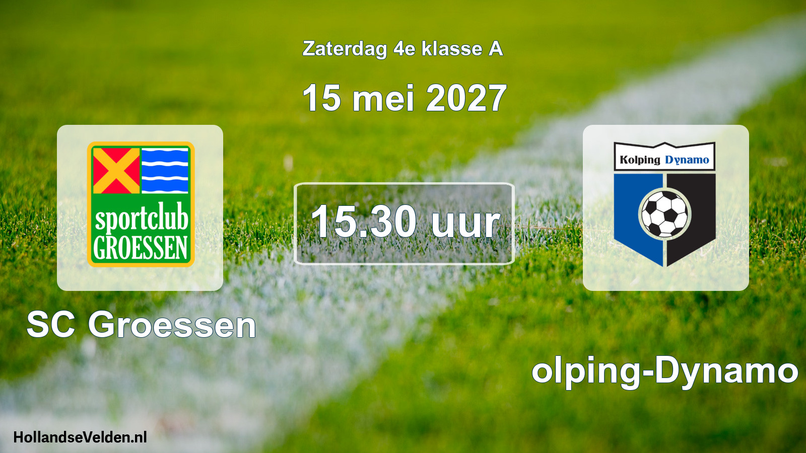 Geplande wedstrijd: SC Groessen - Kolping-Dynamo (15 mei 2027)