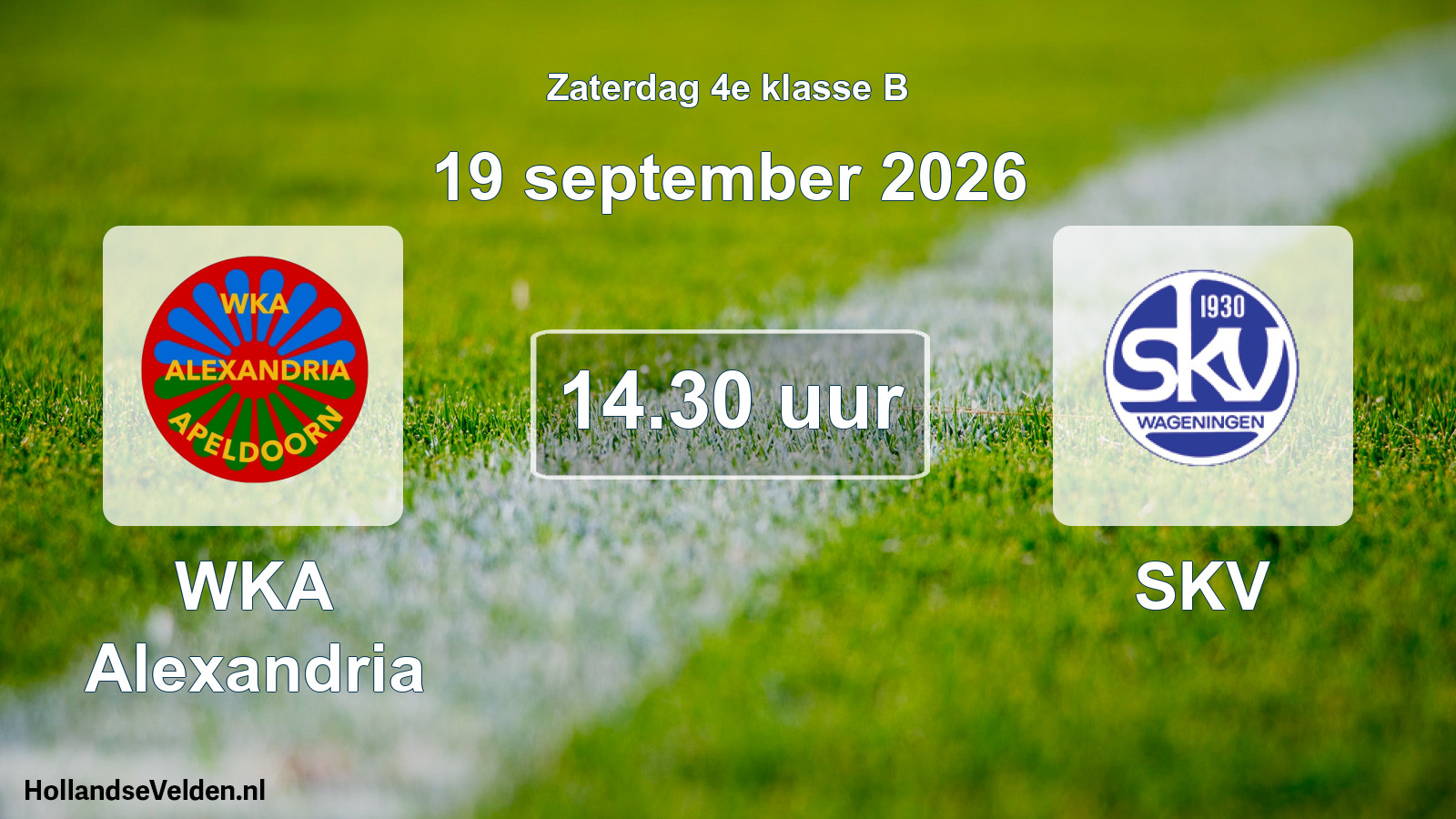 Geplande wedstrijd: WKA Alexandria - SKV (19 september 2026)