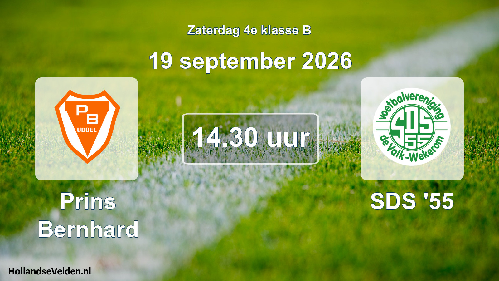 Geplande wedstrijd: Prins Bernhard - SDS '55 (19 september 2026)