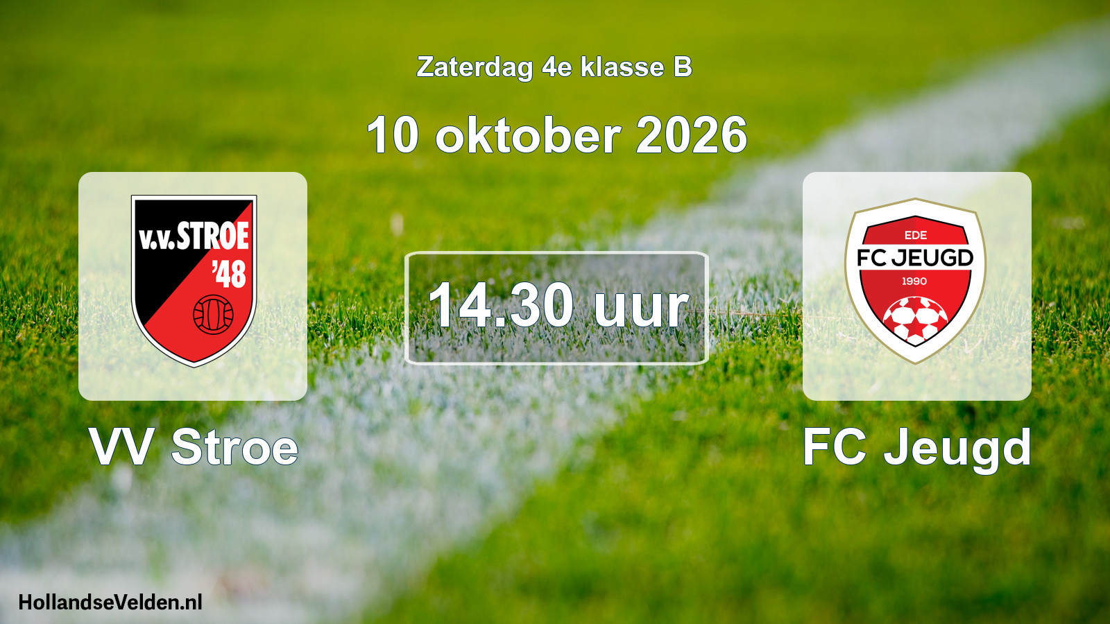 Geplande wedstrijd: VV Stroe - FC Jeugd (10 oktober 2026)