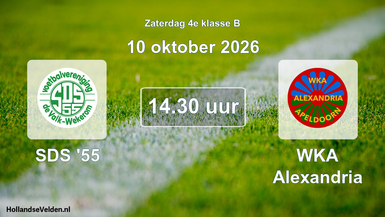 Geplande wedstrijd: SDS '55 - WKA Alexandria (10 oktober 2026)