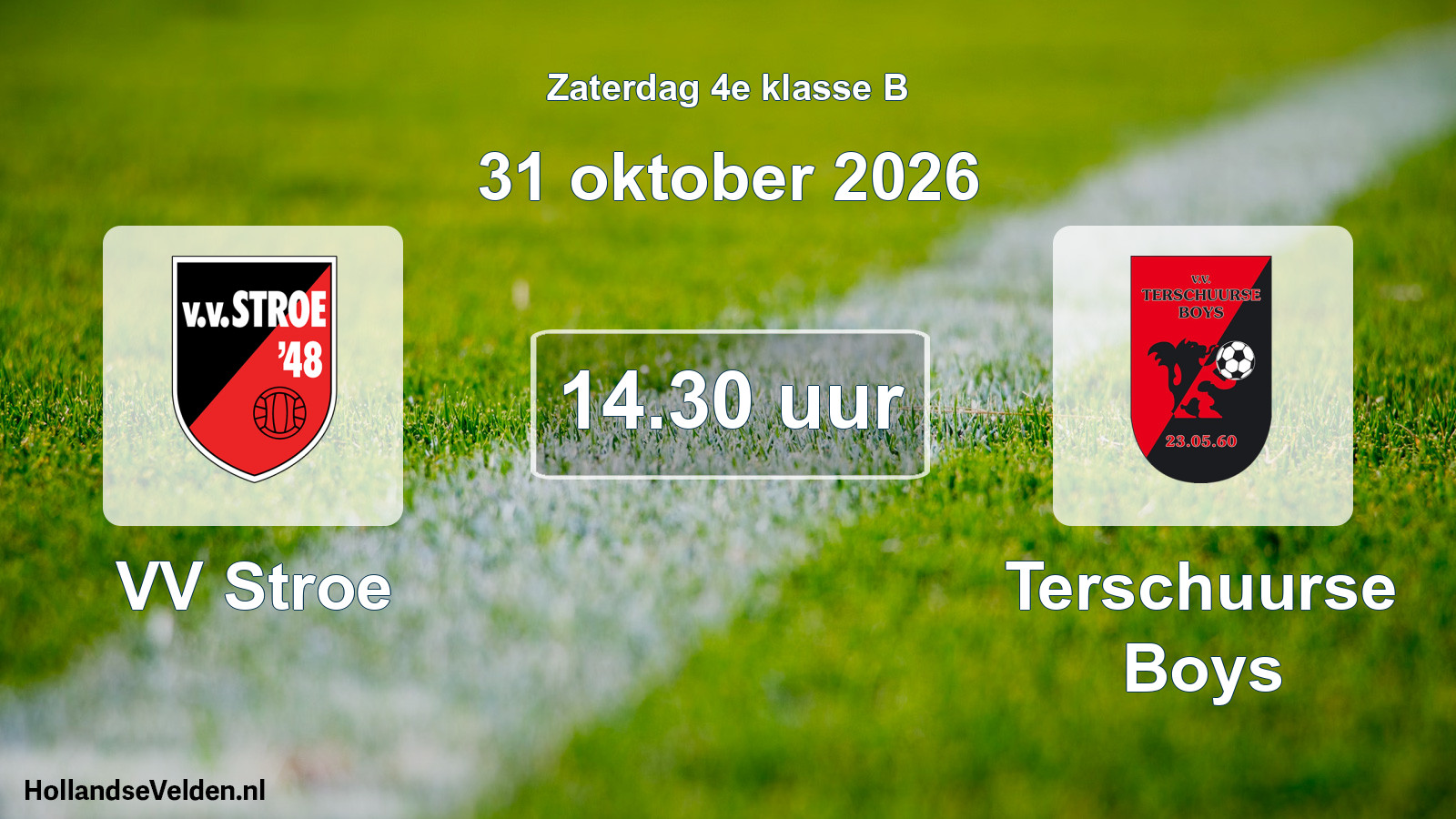 Geplande wedstrijd: VV Stroe - Terschuurse Boys (31 oktober 2026)