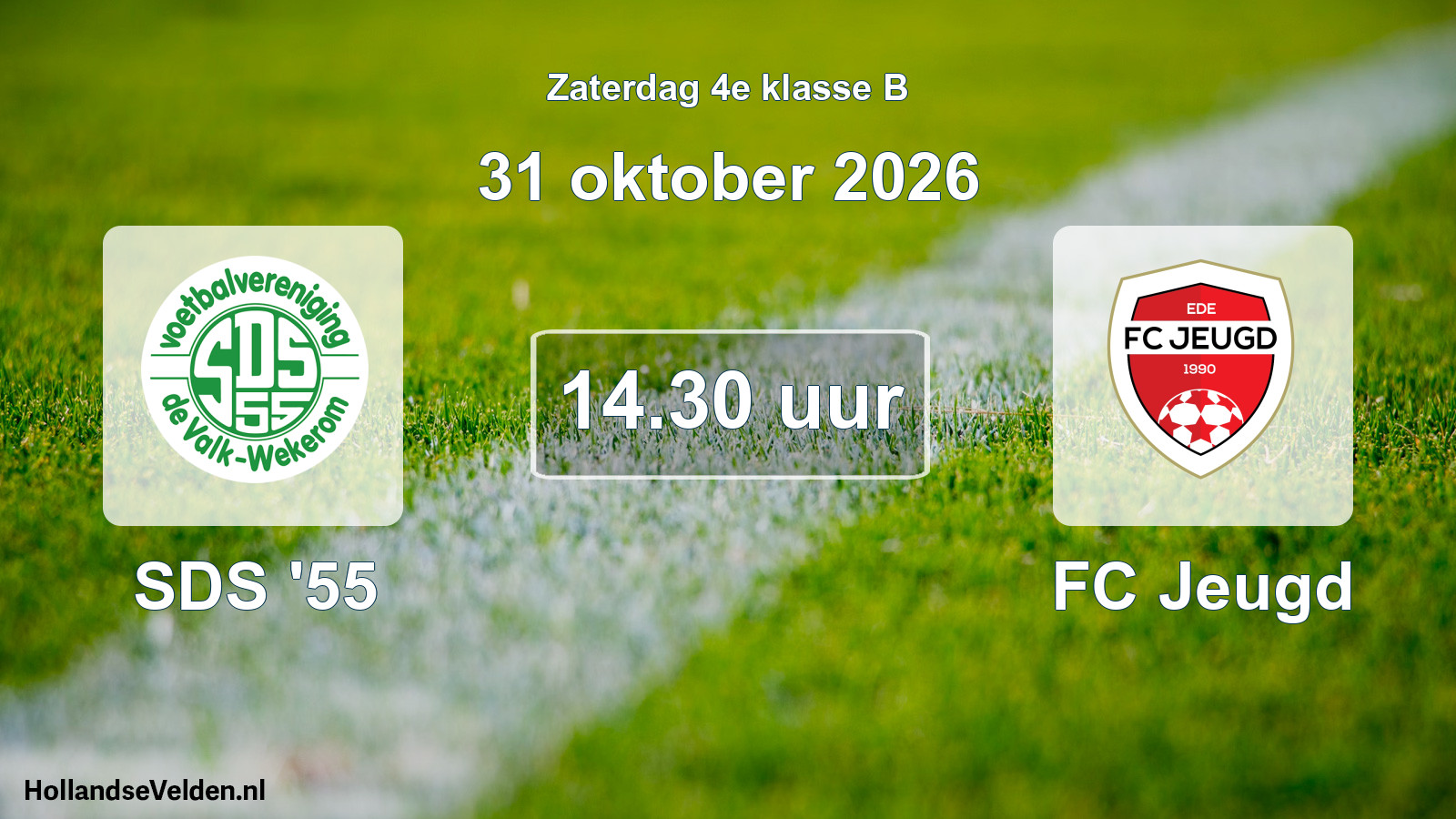 Geplande wedstrijd: SDS '55 - FC Jeugd (31 oktober 2026)