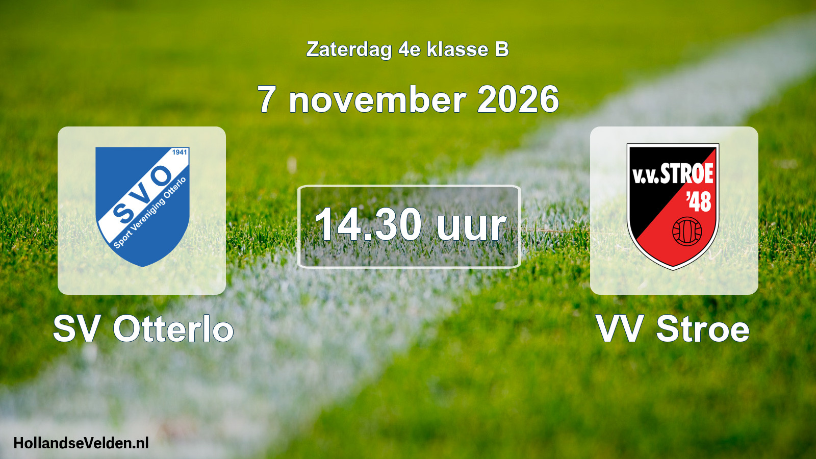 Geplande wedstrijd: SV Otterlo - VV Stroe (7 november 2026)