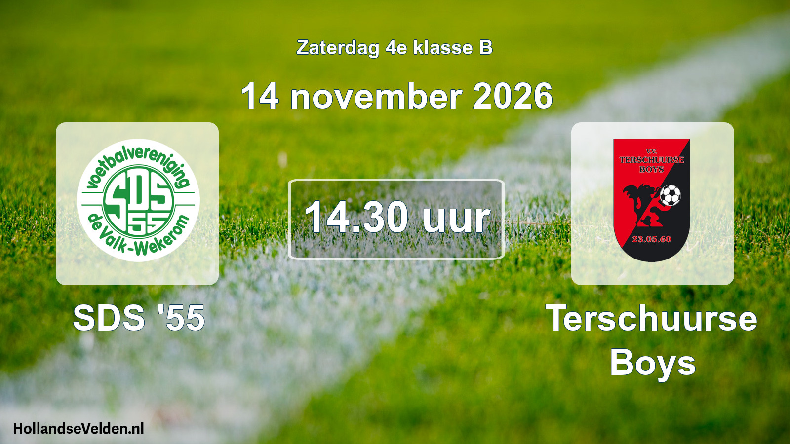 Geplande wedstrijd: SDS '55 - Terschuurse Boys (14 november 2026)