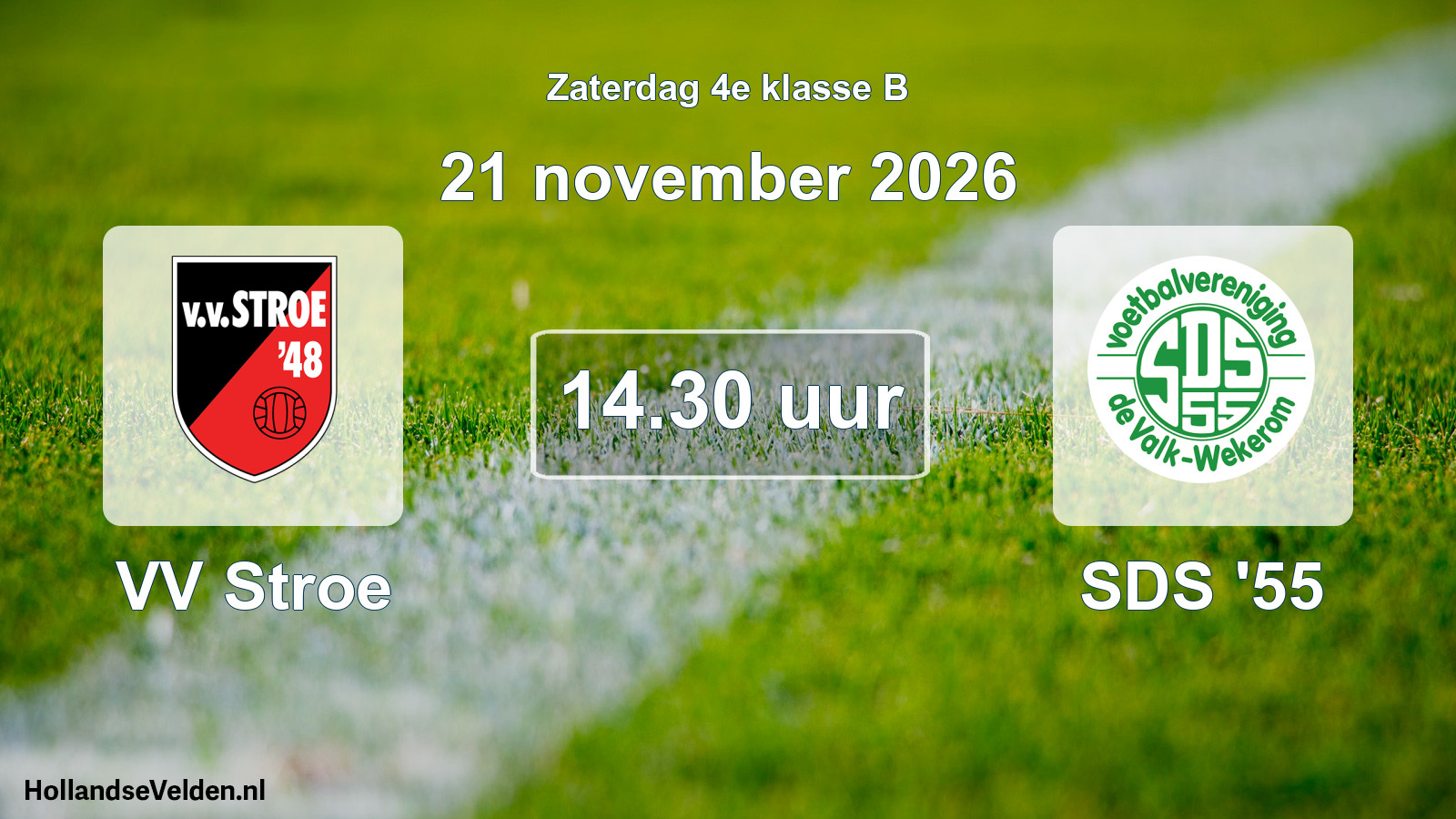 Geplande wedstrijd: VV Stroe - SDS '55 (21 november 2026)