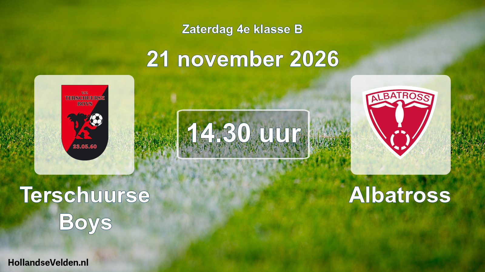 Geplande wedstrijd: Terschuurse Boys - Albatross (21 november 2026)