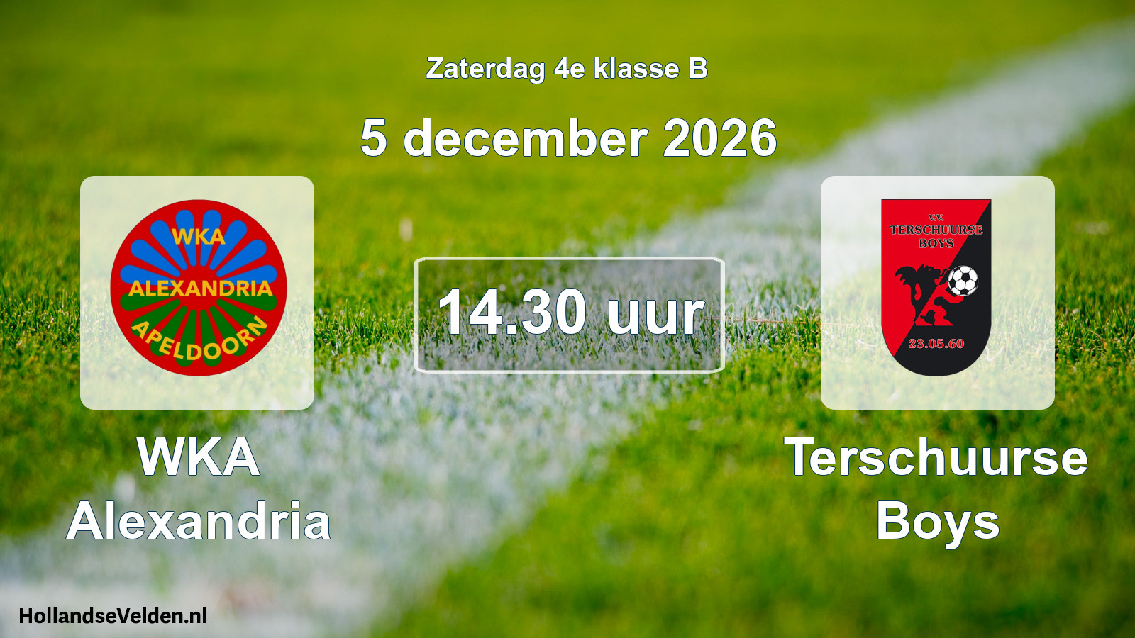 Geplande wedstrijd: WKA Alexandria - Terschuurse Boys (5 december 2026)
