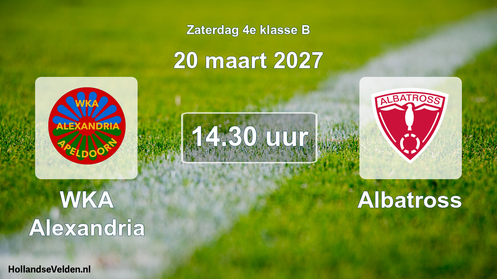 Geplande wedstrijd: WKA Alexandria - Albatross (20 maart 2027)