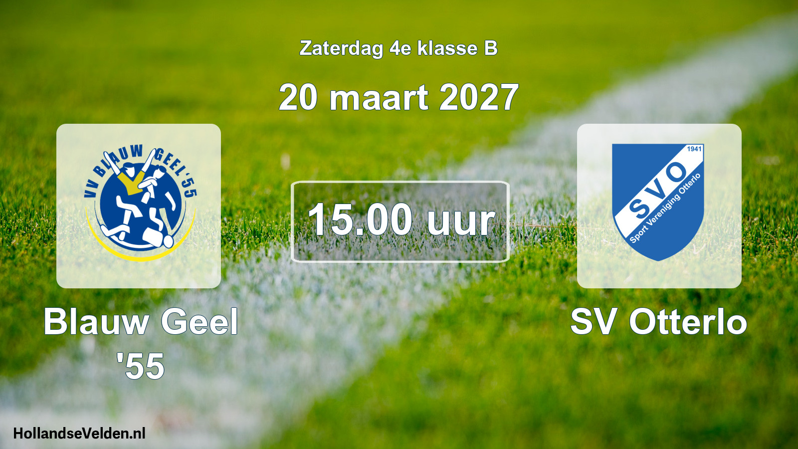 Geplande wedstrijd: Blauw Geel '55 - SV Otterlo (20 maart 2027)