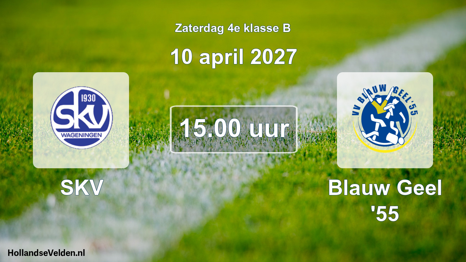 Geplande wedstrijd: SKV - Blauw Geel '55 (10 april 2027)