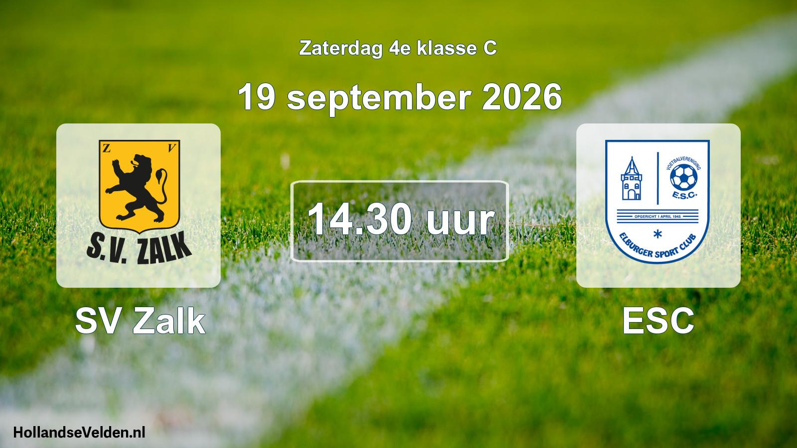 Scheduled Match: SV Zalk - ESC (19 September 2026)