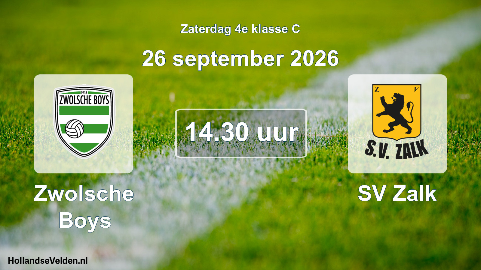 Geplande wedstrijd: Zwolsche Boys - SV Zalk (26 september 2026)