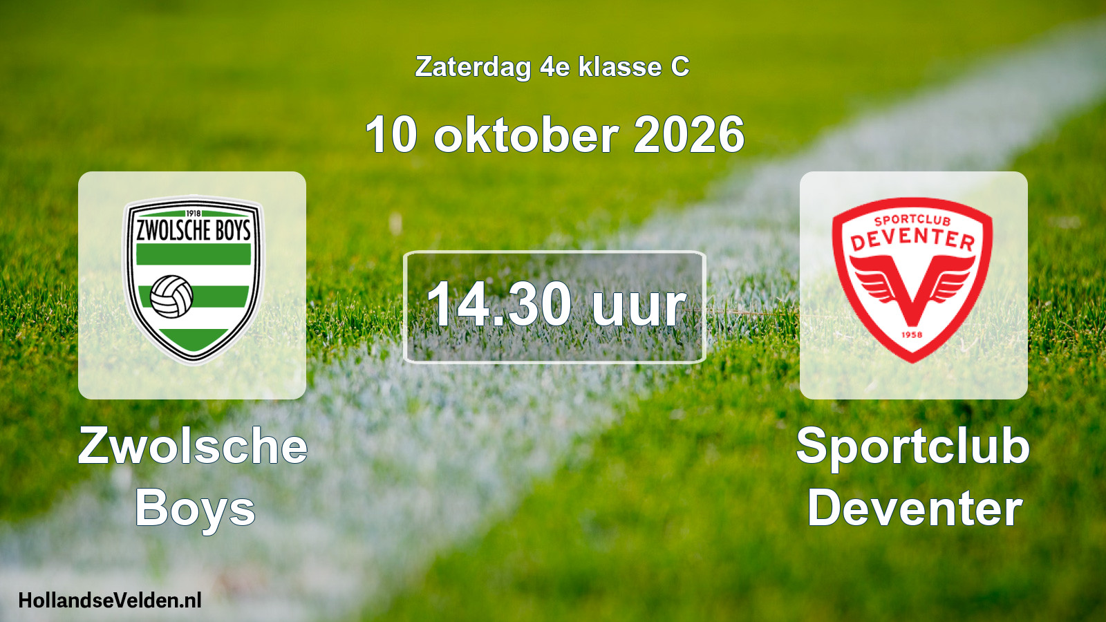 Geplande wedstrijd: Zwolsche Boys - Sportclub Deventer (10 oktober 2026)