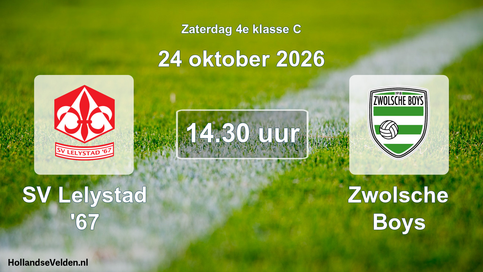 Geplande wedstrijd: SV Lelystad '67 - Zwolsche Boys (24 oktober 2026)