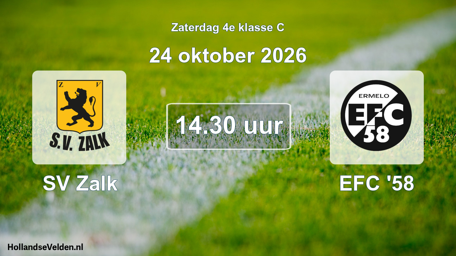 Scheduled Match: SV Zalk - EFC '58 (24 October 2026)