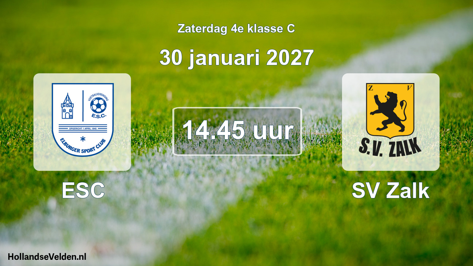 Scheduled Match: ESC - SV Zalk (30 January 2027)