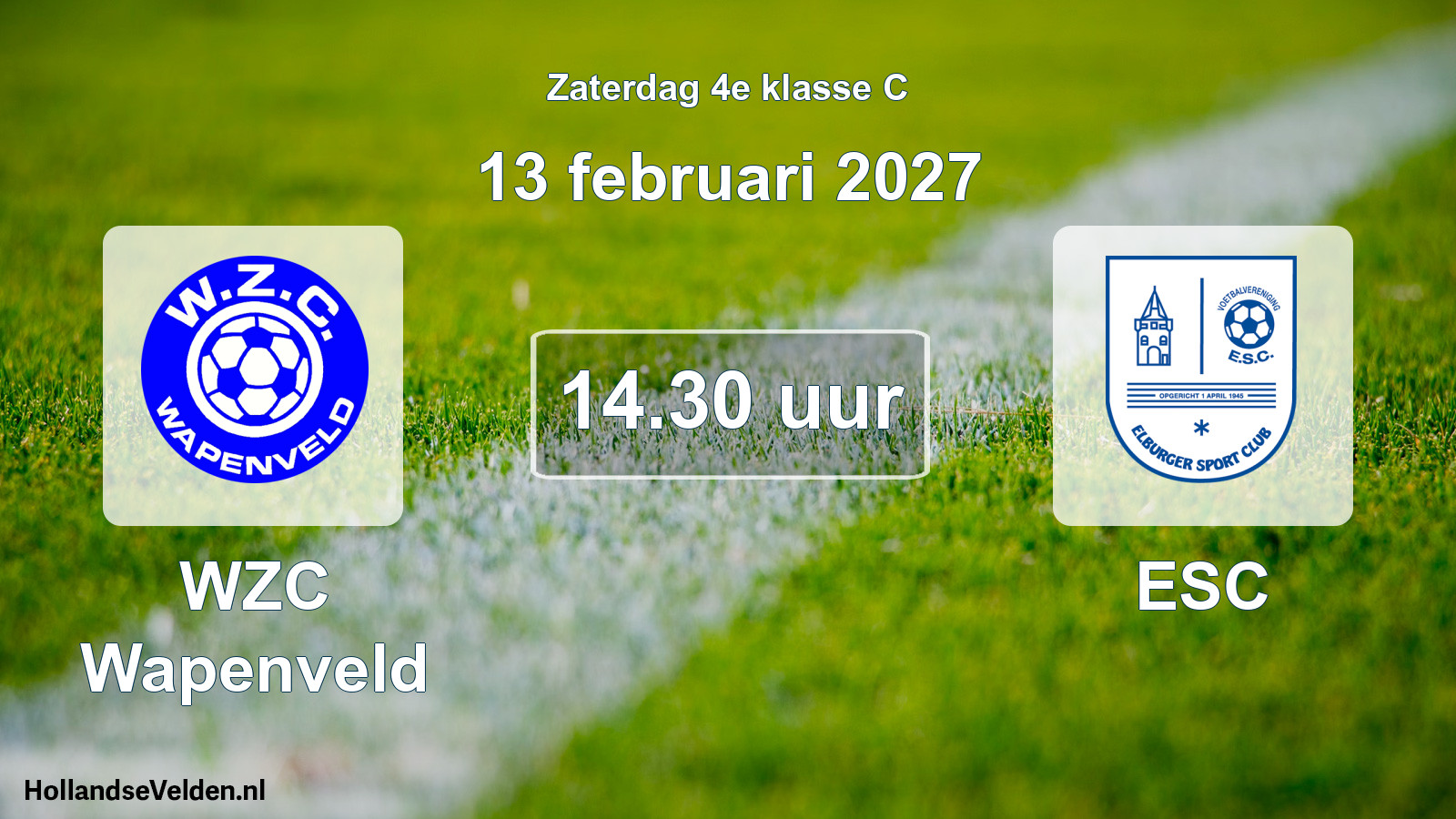Scheduled Match: WZC Wapenveld - ESC (13 February 2027)