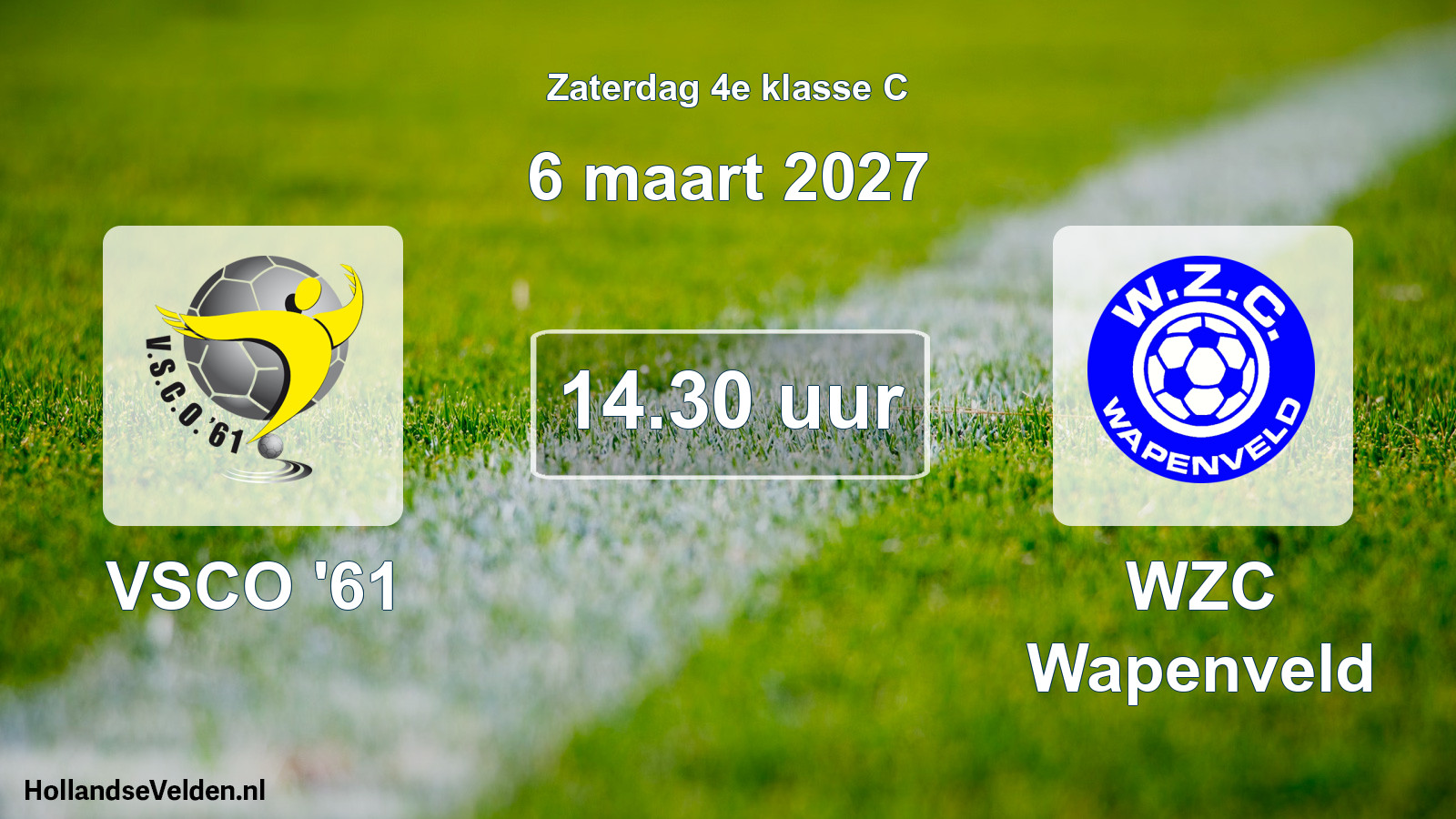 Geplande wedstrijd: VSCO '61 - WZC Wapenveld (6 maart 2027)