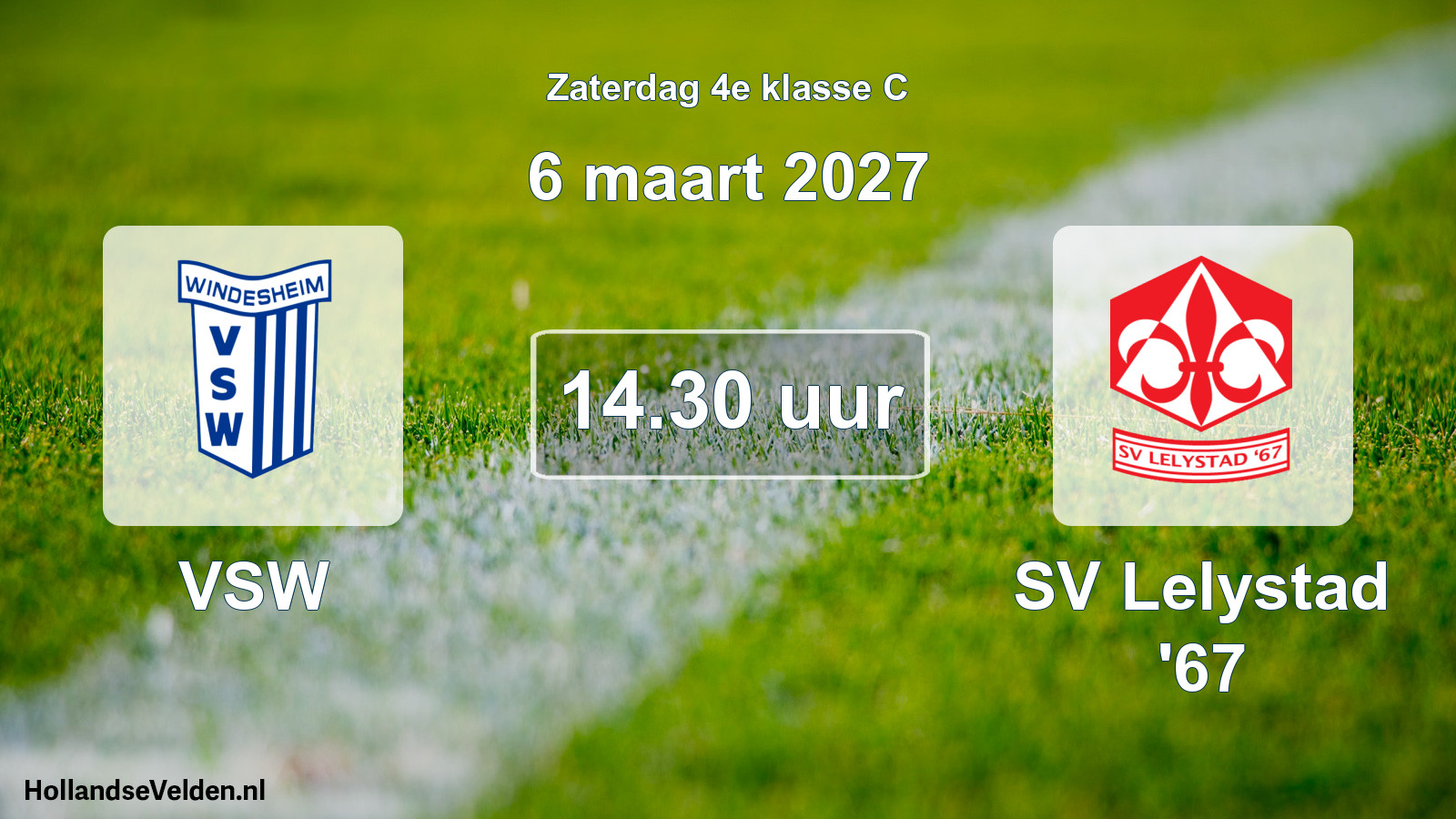 Geplande wedstrijd: VSW - SV Lelystad '67 (6 maart 2027)