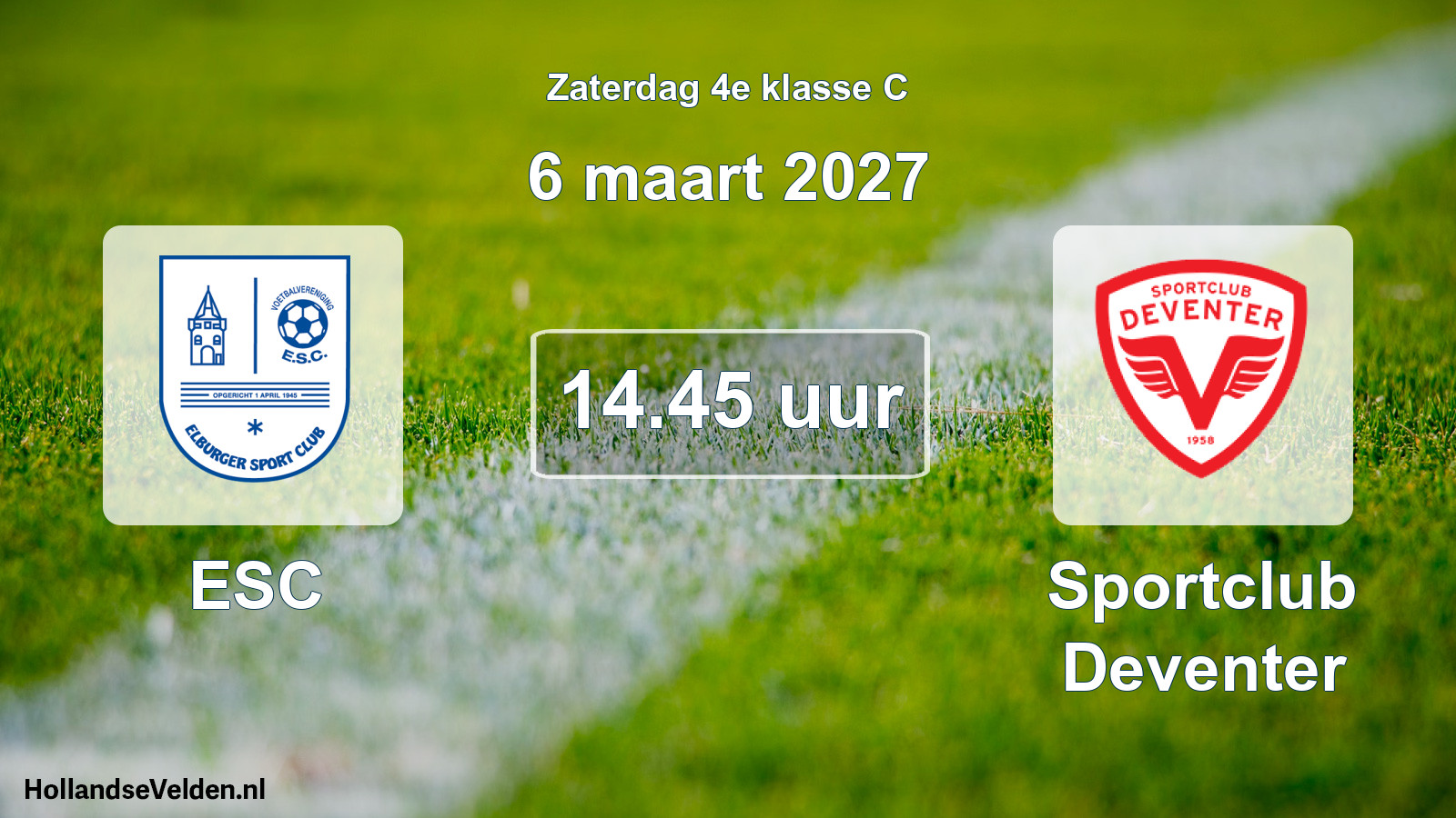 Geplande wedstrijd: ESC - Sportclub Deventer (6 maart 2027)