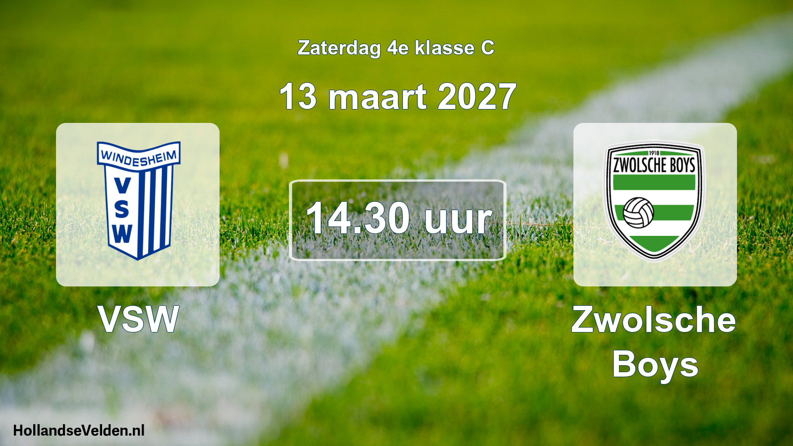 Geplande wedstrijd: VSW - Zwolsche Boys (13 maart 2027)
