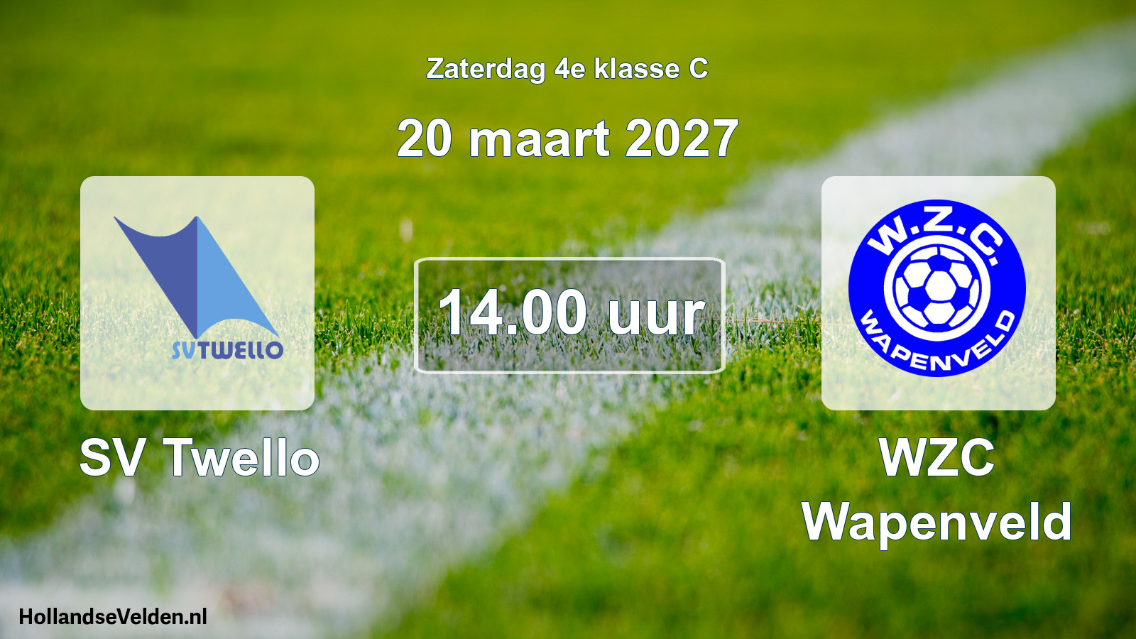 Geplande wedstrijd: SV Twello - WZC Wapenveld (20 maart 2027)