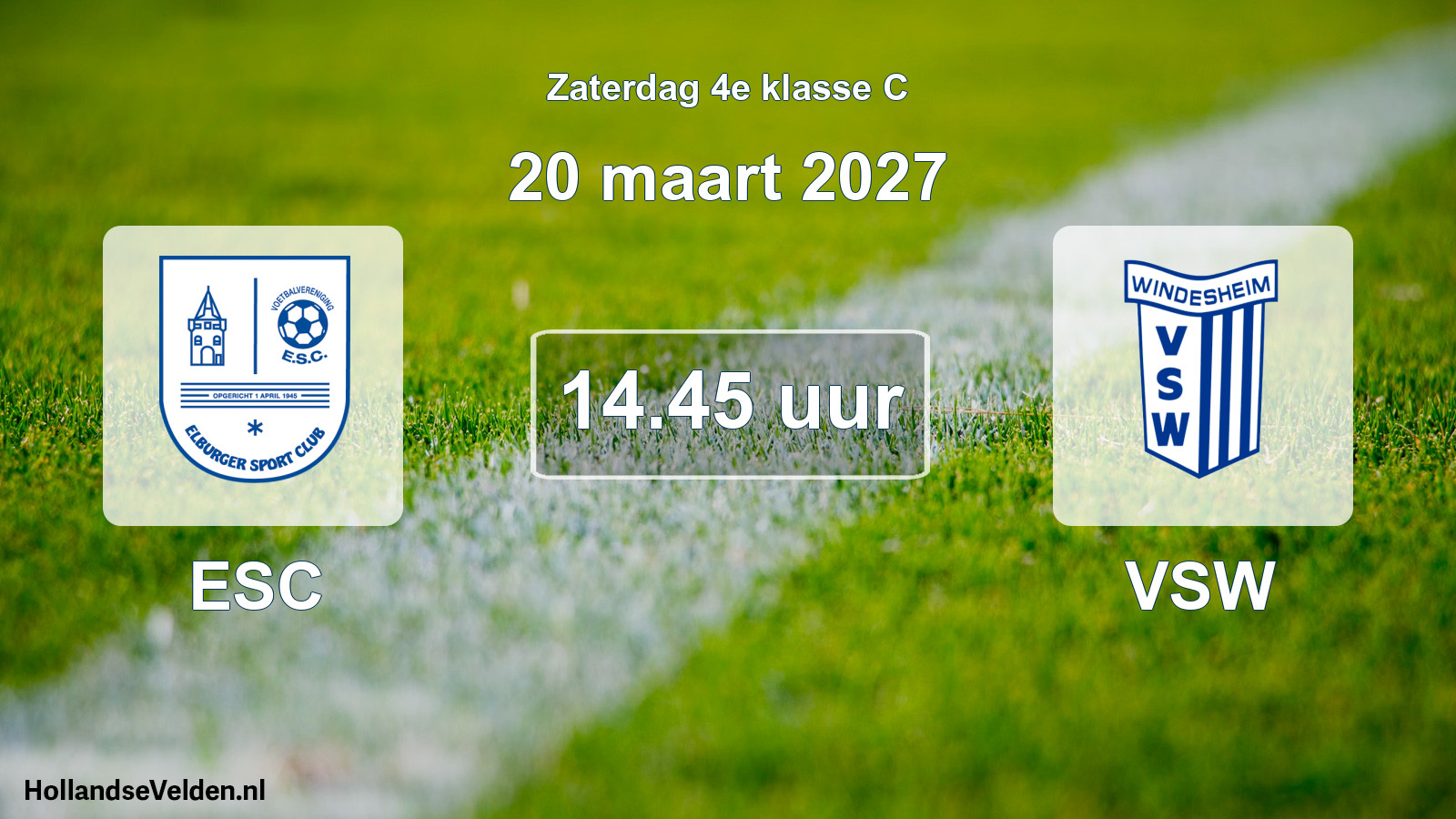 Geplande wedstrijd: ESC - VSW (20 maart 2027)