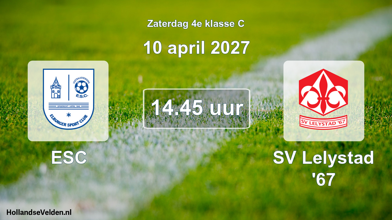 Scheduled Match: ESC - SV Lelystad '67 (10 April 2027)