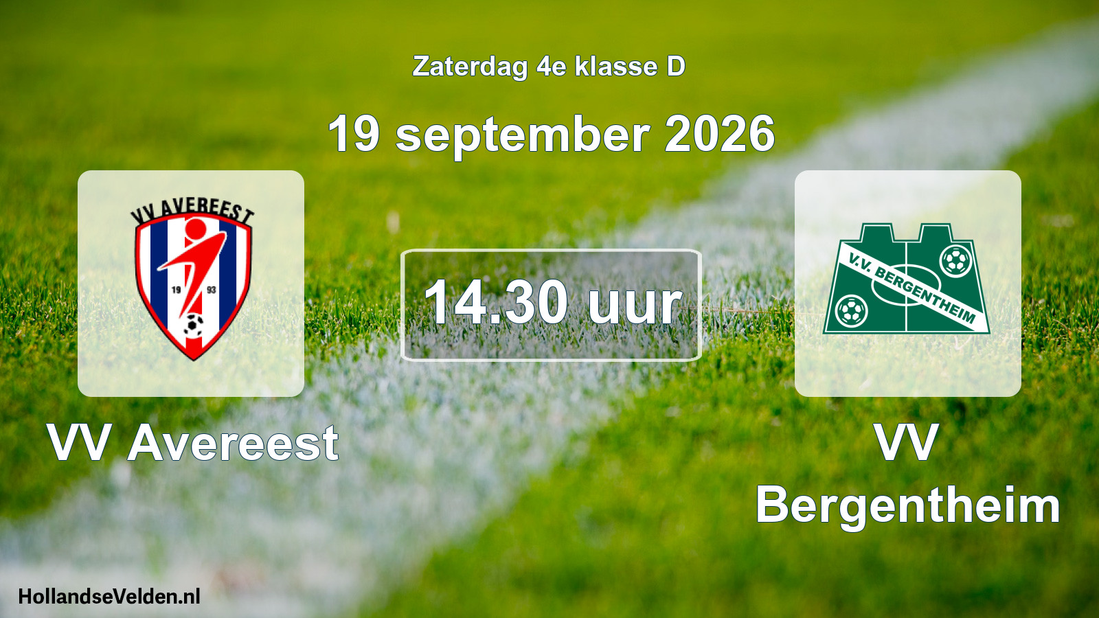 Geplande wedstrijd: VV Avereest - VV Bergentheim (19 september 2026)