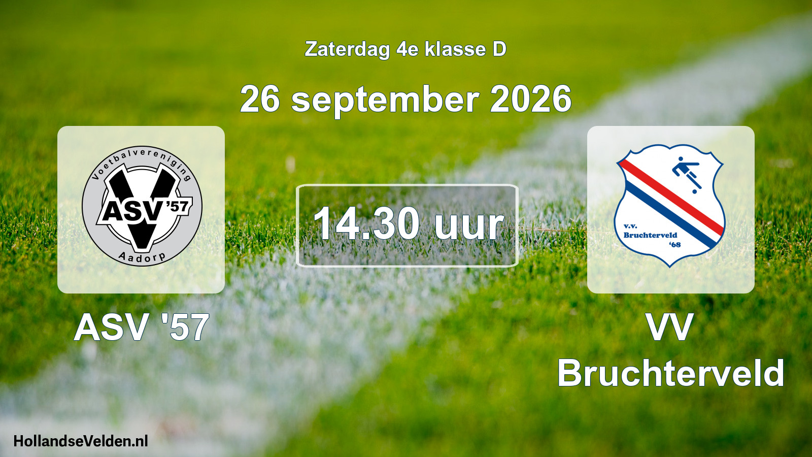Geplande wedstrijd: ASV '57 - VV Bruchterveld (26 september 2026)