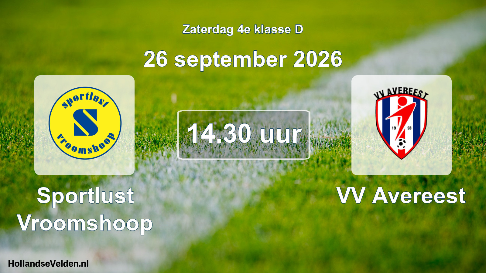 Scheduled Match: Sportlust Vroomshoop - VV Avereest (26 September 2026)