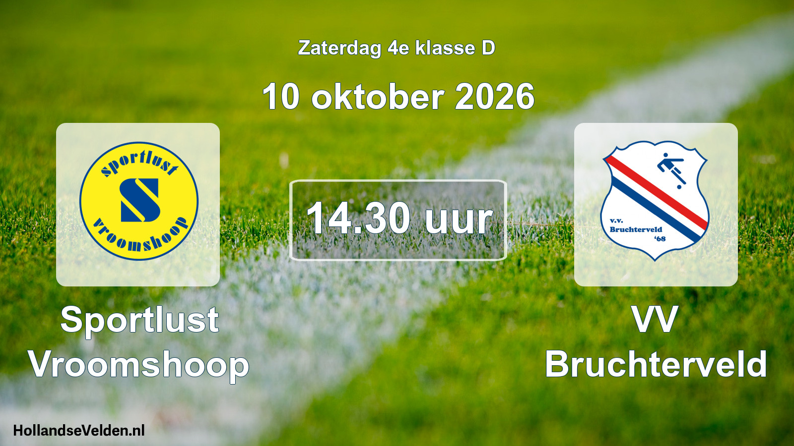 Geplande wedstrijd: Sportlust Vroomshoop - VV Bruchterveld (10 oktober 2026)