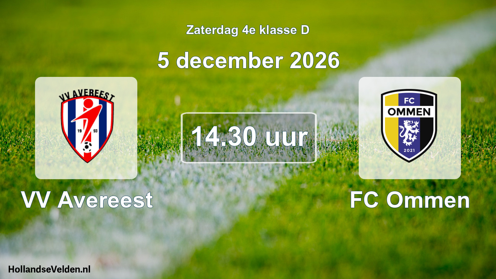 Geplande wedstrijd: VV Avereest - FC Ommen (5 december 2026)