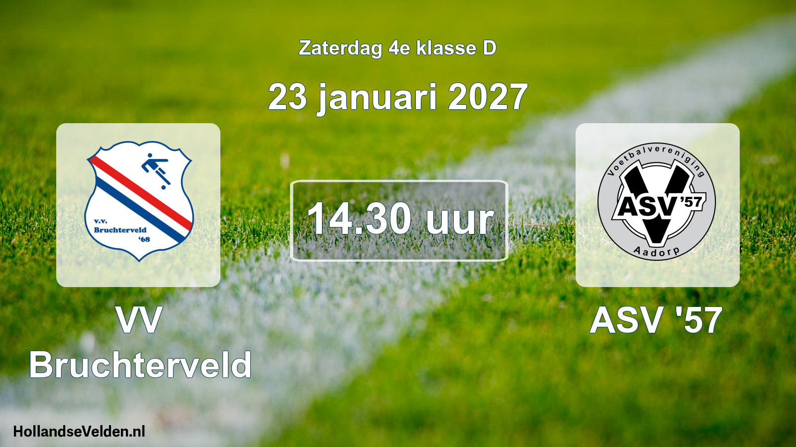 Geplande wedstrijd: VV Bruchterveld - ASV '57 (23 januari 2027)