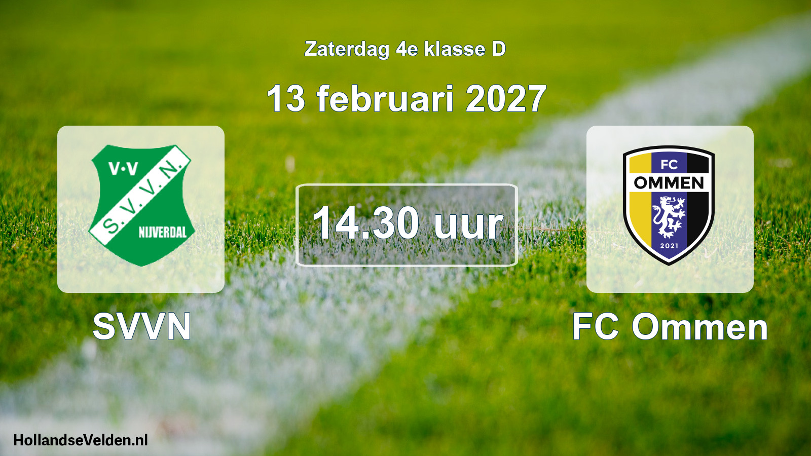Geplande wedstrijd: SVVN - FC Ommen (13 februari 2027)