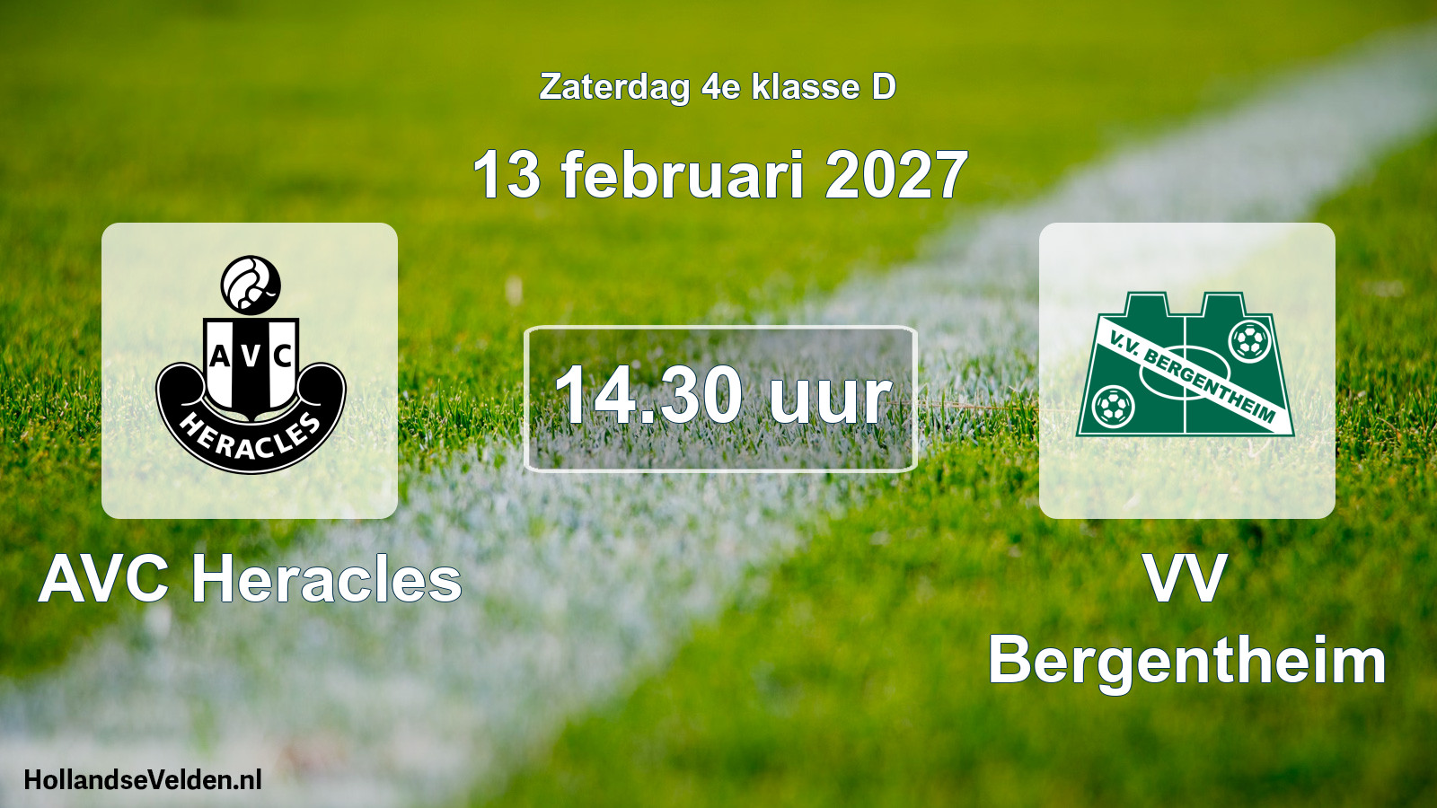 Geplande wedstrijd: AVC Heracles - VV Bergentheim (13 februari 2027)